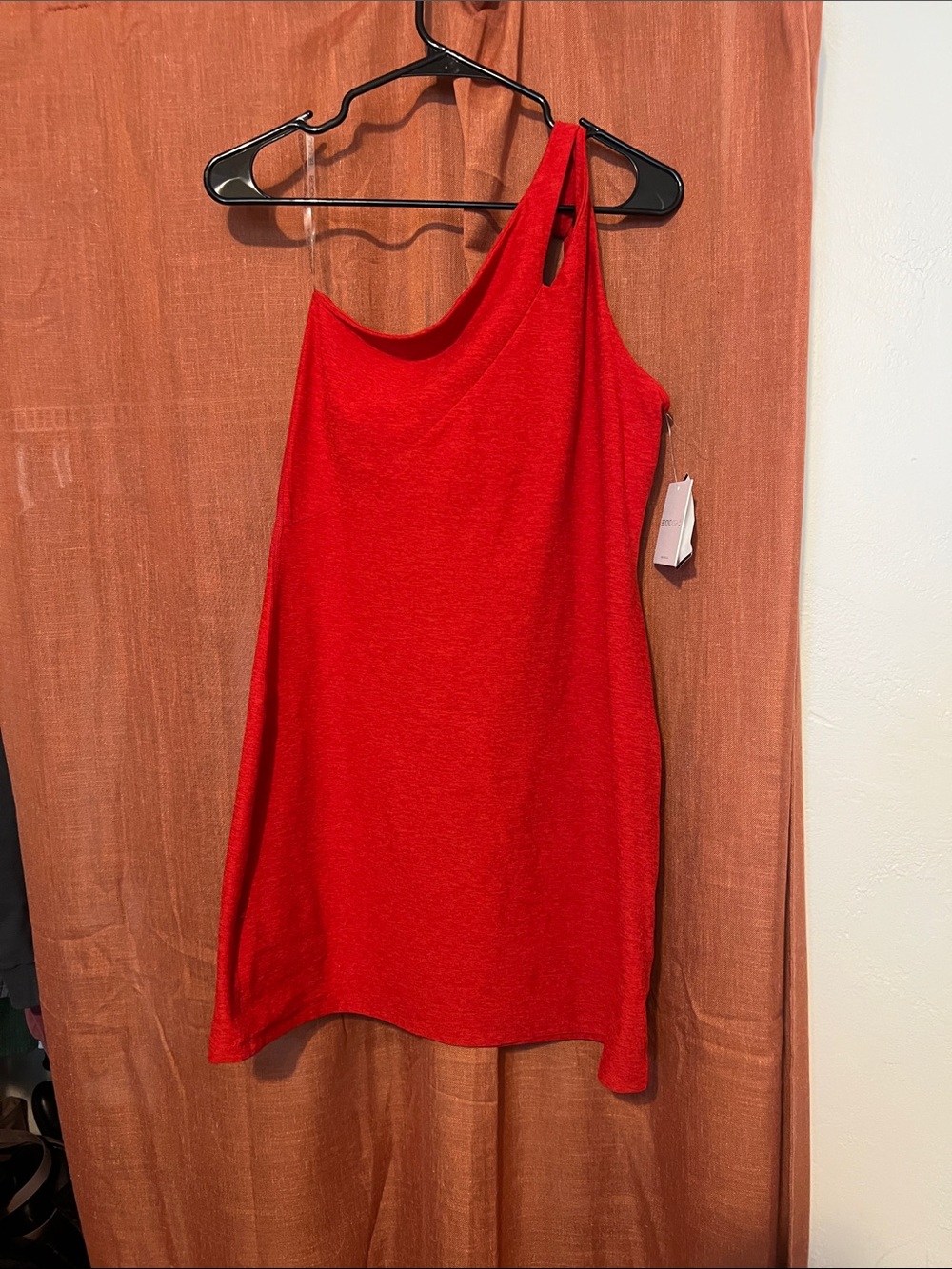 Beyond Yoga One-Shoulder Red Mini Dress